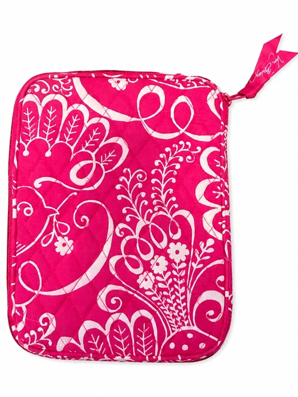 Vera Bradley Twirly Birds Pink 13” Padded Laptop Sleeve Retired